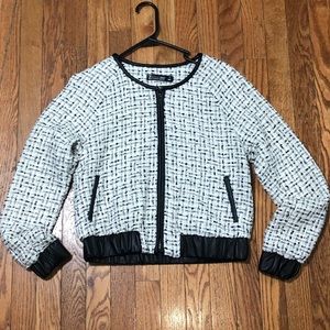 NWT NY&CO Black White & Silver Light Jacket XS